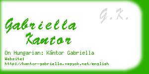 gabriella kantor business card