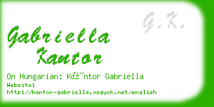 gabriella kantor business card